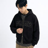 2-way Crop Fit No Limit Hooded Zip-up Black