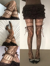 Ribbon Strap Mesh Stocking(4colors)