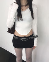 Stud skirt pants