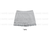SATIN FRILL MINI SKIRT
