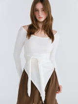 STRAP LAYERED T-SHIRT / WHITE