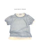 パフウィンクルシースルーショートスリーブTシャツ 4C