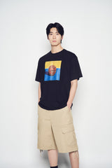 25SS SQUARE BASKETBALL SHORT SLEEVE T-SHIRT BLACK