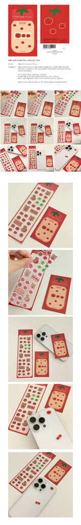トマト Chanibear セット (metal Sticker + Seal Sticker)