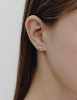 26SS★ Essence Silver (W) Moissanite Flower Dainty Earrings