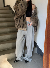[Unisex] ファー2ウェイフードジップアップ(4color)