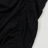 SHIRRING LONG PANTS BLACK