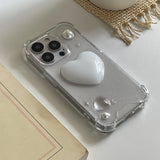 [made]white pearl heart ver resin phone case 