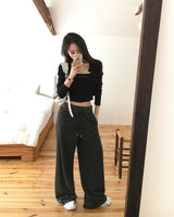 [MADE/Short,Long] Winnie, border knit long pants