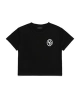ダブルラインスタックロゴクロップTシャツ