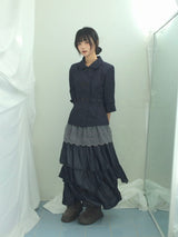 Semi-A-Line Double Button Jacket
