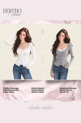 Ria lace layered cardigan long-sleeve  top