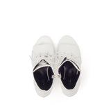 サテンエナメルレースアップオープントゥヒール(White)