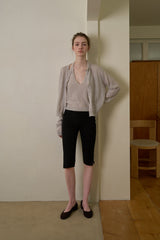Spring soft cardigan set_mute gray