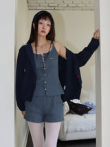 STRIPE JERSEY SHORTS (BLUE)