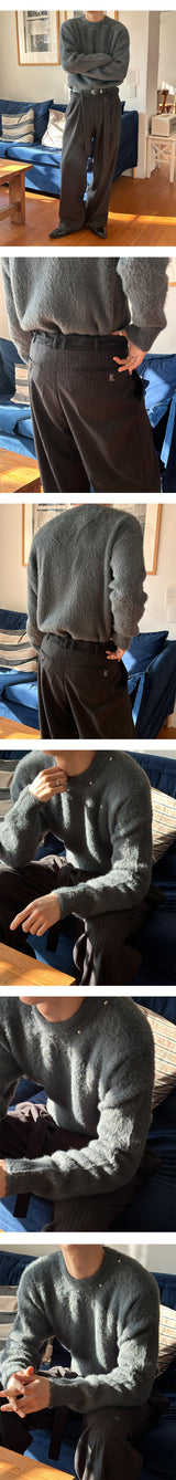 [Unisex] スタッドアンゴラニット(3color)