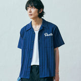 ダスティン チェーンステッチ ボウリングシャツ ネイビー