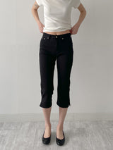 202 Slit Cotton Capri Pants