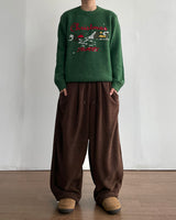 Christmas Embroidery Knit