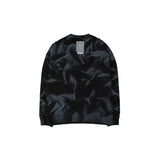 ダメージオーバースウェットシャツ (BLACK)