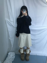 Suede Rabbit Fur Boots