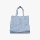 Twister Quilt Tote Bag - Light Blue