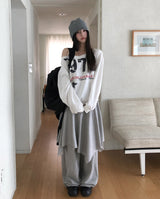 Benki Vintage One-Shoulder Sweatshirt
