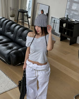 Clothi Solid クロップ ショートスリーブ フーディー