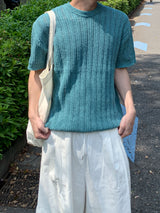 Boucle Open-Knit Summer Sweater