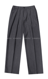 Ever Ranger Round Tuck Side Banding Semi-Wide Slacks