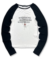Cross Lattering Ralan Long Sleeve_Black