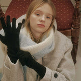 【Set】Multi Stripe Muffler + 2Way Knit Gloves