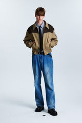 Western line jacket(beige/brown)
