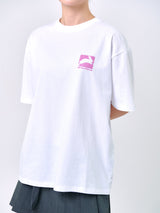 ラビットTシャツ_ホワイト/ピンク