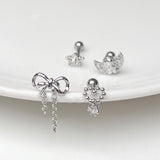 [SET] Drop Ribbon Angel Star Piercing