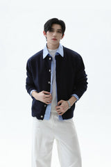 Striped Layered Look Knit Cardigan