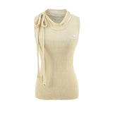 Isolde Ribbon Neck Ribbed Top