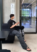 カイパーカーゴワイドストリングバンディングパンツ