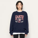 UNISEX EARTH Graphic Over Sweat [NAVY]