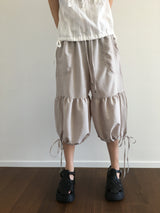 Shirring harem pants 