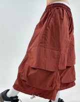 NYLON PARACHUTE BERMUDA PANTS❤🖤🩶💚