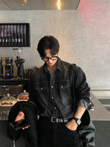  Deface Double Flap Pocket Denim Shirt