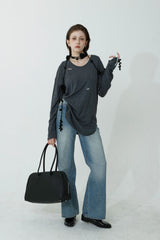ULTRA WARM LONG T-SHIRT_CHARCOAL