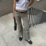 ローライズパンツ グレー
