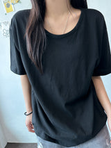 アンブルベーシックUネックオーバーサイズTシャツ 5カラー