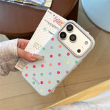 ドーパミン カラー ポルカドット ソフト アイフォン ケース (iPhone 13–17 Series)