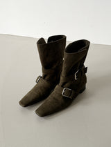 belted ankle boots 