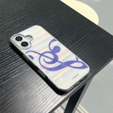 (Copy of) [MADE] [Glossy Glass Silver Bumper Case] Stripe Melody