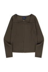 SQUARE NECK RIBBED TOP