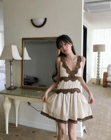 [ limited quantity / ♡made♡ ] enthea antique satin & lace short ops